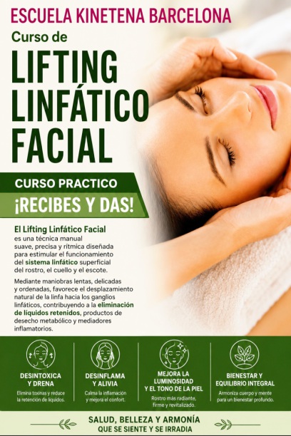 CURSOS LIFTING FACIAL DRENAJE LINFÁTICO EN BARCELONA - ESPAÑA
