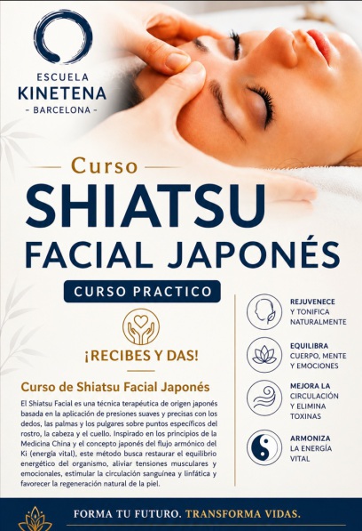 Curso Shiatsu Facial - Masaje Estético facial  japonés en Barcelona - España