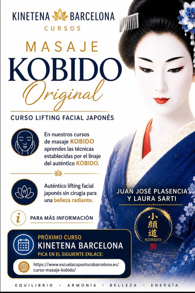 Cursos masaje KOBIDO facial Barcelona, lifting facial Kobido Barclona, aprende Kobido Barcelona